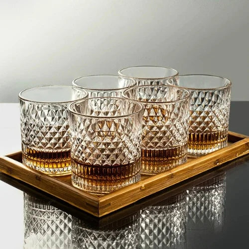 Service de 6 Verres en Cristal pour Whisky & Apéritifs